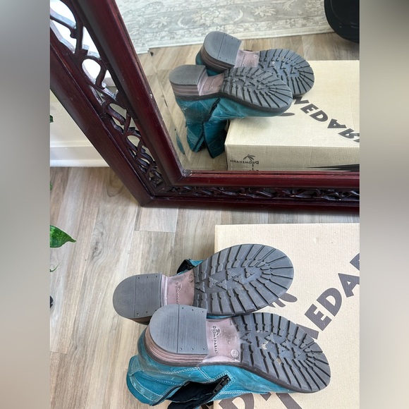 Dromedaries Boots, zipper and laces. Kiara, Teal size 9.5 - Picture 5 of 13